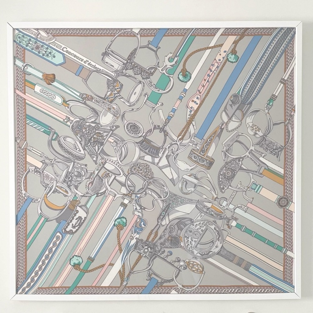 Hermès Art - Framed Authentic Hermès Silk Scarf
